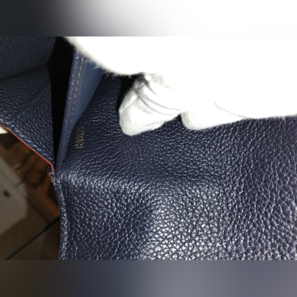 Louis Vuitton Empreinte Sarah Wallet with GHW - Navy Leather - Picture 9 of 11
